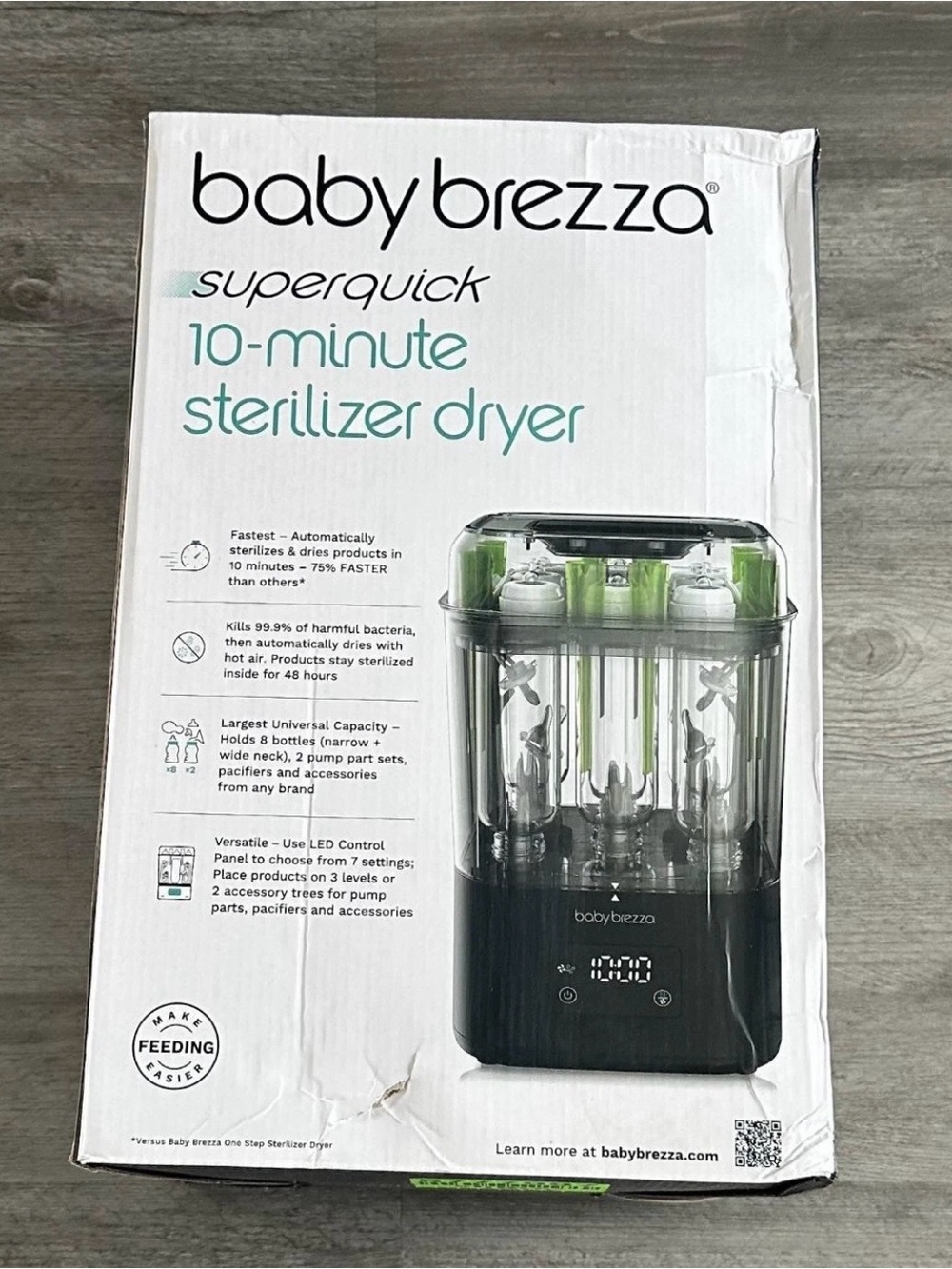 Baby Brezza Bottle Sterilizer and Dryer - Black/Grey - Picture 8 of 8